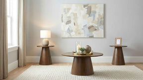 Franklin Dark Brown 3-piece Round Pedestal Coffee Table Set by Coaster at Eve Furniture