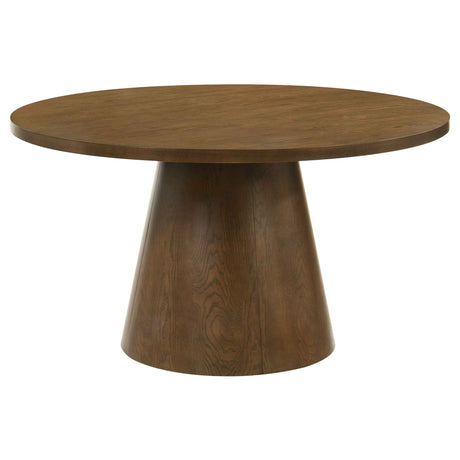 Franklin Dark Brown 5-piece 54-inch Round Dining Table Set by Coaster at Eve Furniture