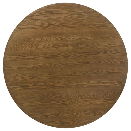 Franklin Dark Brown 5-piece 54-inch Round Dining Table Set by Coaster at Eve Furniture