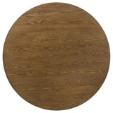 Franklin Dark Brown 54-inch Round Wood Pedestal Base Dining Table by Coaster at Eve Furniture