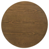 Franklin Dark Brown Round Wood Pedestal Side End Table by Coaster at Eve Furniture