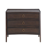 Franklin Dark Brown Three-Drawer Chest by Crestview at Eve Furniture
