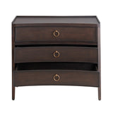 Franklin Dark Brown Three-Drawer Chest by Crestview at Eve Furniture