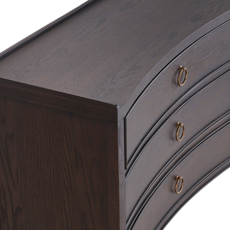 Franklin Dark Brown Three-Drawer Chest by Crestview at Eve Furniture