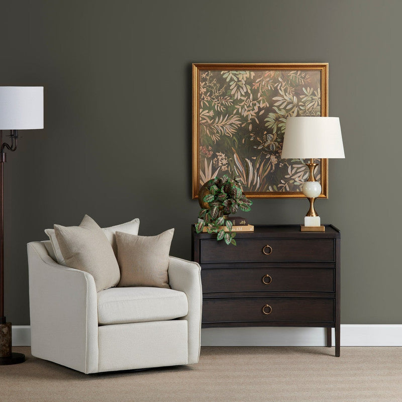 Franklin Dark Brown Three-Drawer Chest by Crestview at Eve Furniture