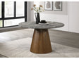 Franklin Dark Oak 59-inch Round Dining Table by Coaster at Eve Furniture