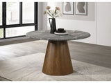 Franklin Dark Oak 59-inch Round Dining Table by Coaster at Eve Furniture