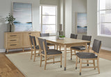 Franklin Dining Chair in Au Natural and Gray Leather (Set of 2) by Modus Furniture at Eve Furniture