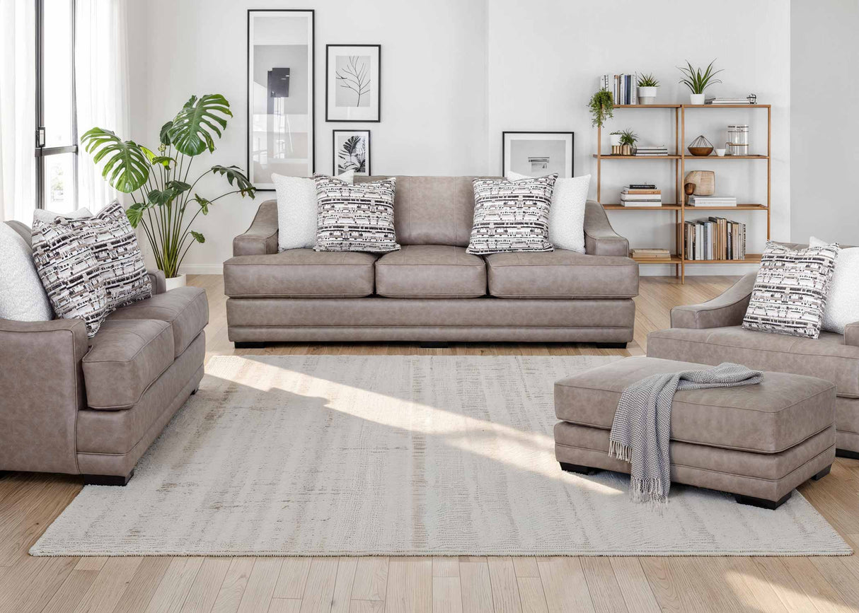 Franklin Duvall Greige Oversized Sofa & Loveseat by Happy Homes at Eve Furniture