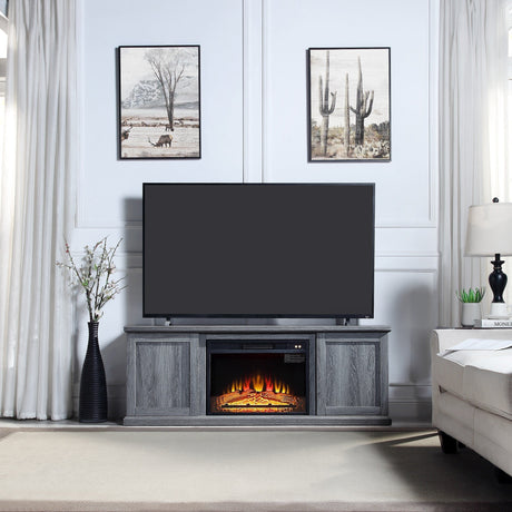 Franklin Fireplace in Grey by Manhattan Comfort at Eve Furniture