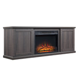 Franklin Fireplace in Heavy Brown by Manhattan Comfort at Eve Furniture