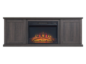 Franklin Fireplace in Heavy Brown by Manhattan Comfort at Eve Furniture