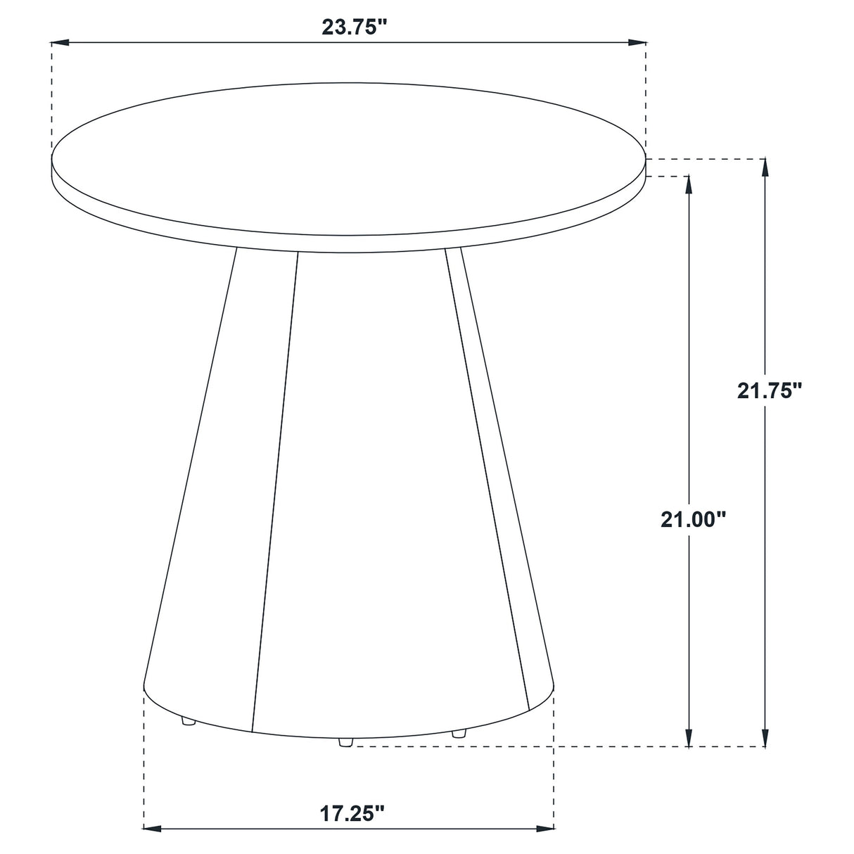 Franklin Grey/Dark Brown 3-piece Round Pedestal Coffee Table Set by Coaster at Eve Furniture