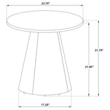 Franklin Grey/Dark Brown 3-piece Round Pedestal Coffee Table Set by Coaster at Eve Furniture