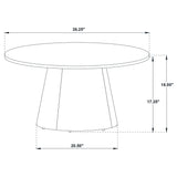 Franklin Grey/Dark Brown 3-piece Round Pedestal Coffee Table Set by Coaster at Eve Furniture