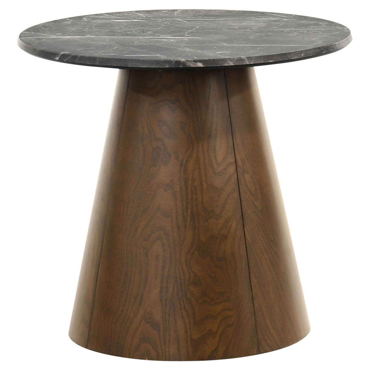 Franklin Grey/Dark Brown 3-piece Round Pedestal Coffee Table Set by Coaster at Eve Furniture