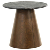 Franklin Grey/Dark Brown 3-piece Round Pedestal Coffee Table Set by Coaster at Eve Furniture