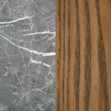 Franklin Grey/Dark Brown Round Wood Pedestal Side End Table by Coaster at Eve Furniture