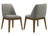 Franklin Grey/Dark Oak Upholstered Dining (Set of 2) by Coaster at Eve Furniture