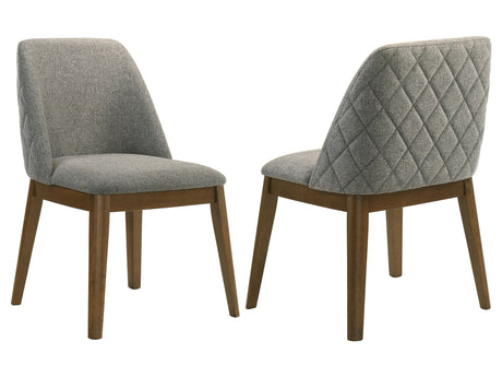 Franklin Grey/Dark Oak Upholstered Dining (Set of 2) by Coaster at Eve Furniture
