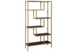 Frankwell Gold Finish Bookcase by Ashley at Eve Furniture