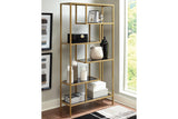 Frankwell Gold Finish Bookcase by Ashley at Eve Furniture