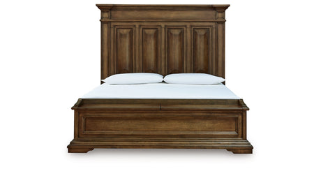 Frantanna Brown California King Panel Storage Bed by Ashley at Eve Furniture