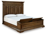 Frantanna Brown California King Panel Storage Bed by Ashley at Eve Furniture