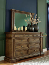 Frantanna Brown Dresser and Mirror by Ashley at Eve Furniture