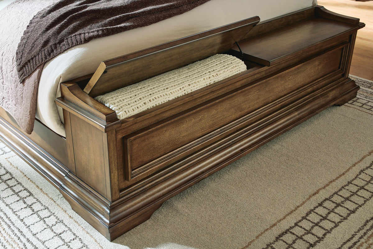 Frantanna Brown Queen Panel Storage Bed by Ashley at Eve Furniture