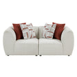 Franz Beige Chenille 3-Piece Modular Loveseat by Homelegance at Eve Furniture