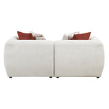 Franz Beige Chenille 3-Piece Modular Loveseat by Homelegance at Eve Furniture