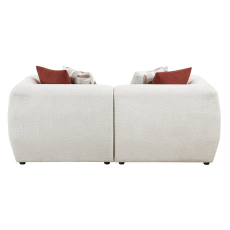 Franz Beige Chenille 3-Piece Modular Loveseat by Homelegance at Eve Furniture