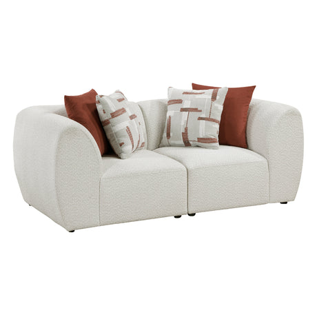 Franz Beige Chenille 3-Piece Modular Loveseat by Homelegance at Eve Furniture