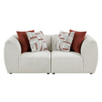 Franz Beige Chenille 3-Piece Modular Loveseat by Homelegance at Eve Furniture