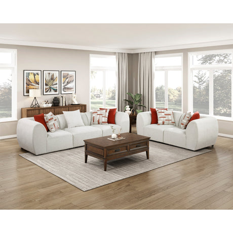Franz Beige Chenille 3-Piece Modular Sofa by Homelegance at Eve Furniture