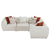 Franz Beige Chenille 4-Piece Modular Sectional by Homelegance at Eve Furniture