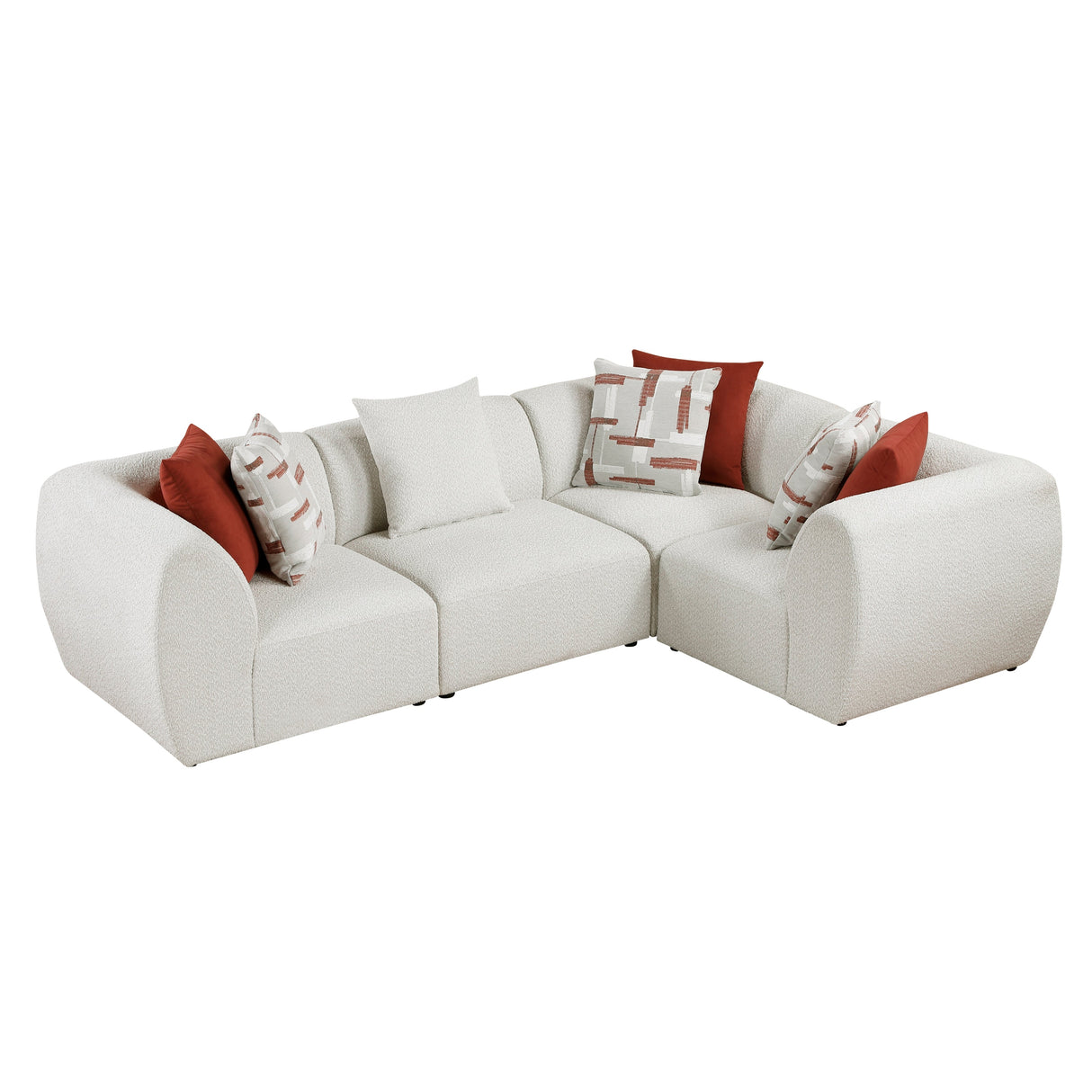 Franz Beige Chenille 4-Piece Modular Sectional by Homelegance at Eve Furniture