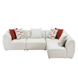Franz Beige Chenille 4-Piece Modular Sectional by Homelegance at Eve Furniture