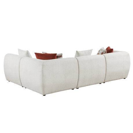 Franz Beige Chenille 4-Piece Modular Sectional by Homelegance at Eve Furniture