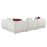 Franz Beige Chenille 4-Piece Modular Sectional by Homelegance at Eve Furniture