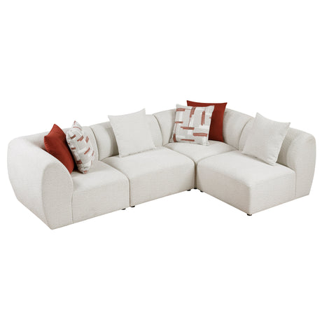 Franz Beige Chenille 4-Piece Modular Sectional by Homelegance at Eve Furniture