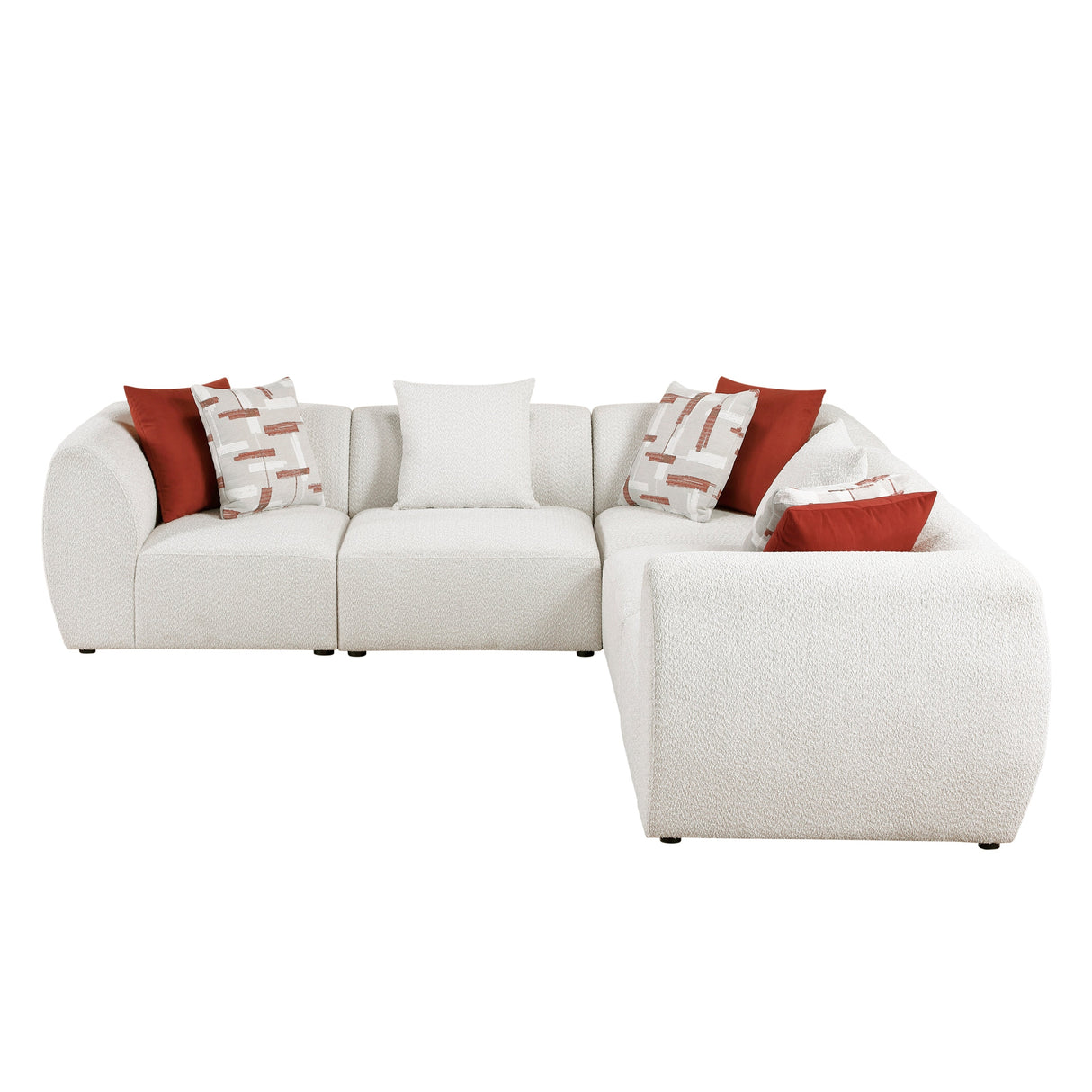 Franz Beige Chenille 5-Piece Modular Sectional by Homelegance at Eve Furniture