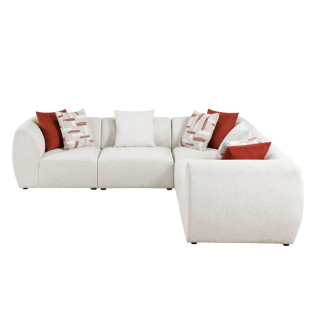Franz Beige Chenille 5-Piece Modular Sectional by Homelegance at Eve Furniture