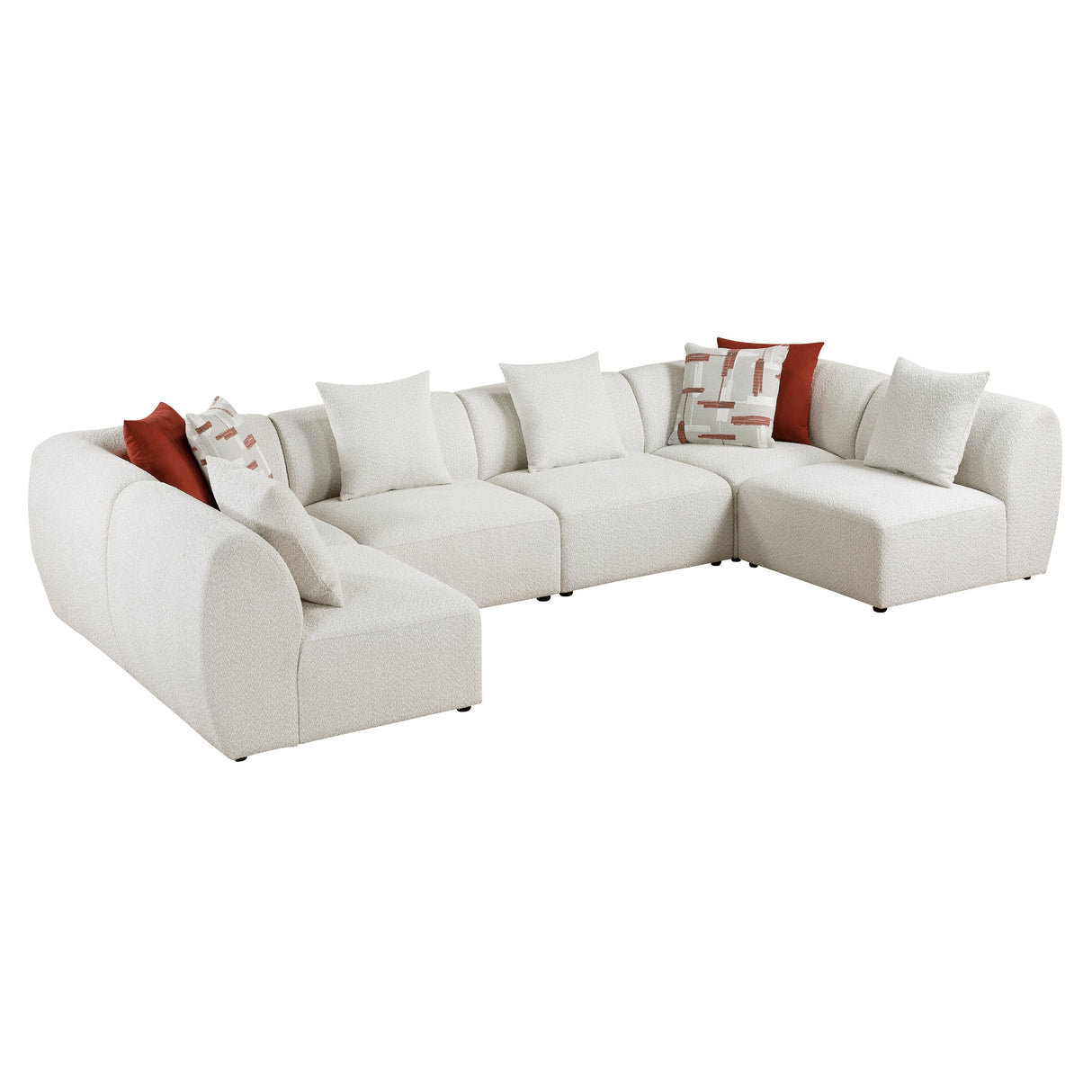 Franz Beige Chenille 6-Piece Modular Sectional by Homelegance at Eve Furniture