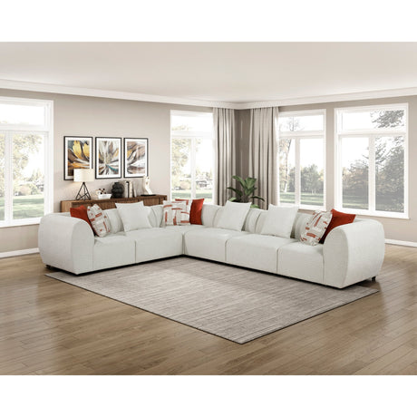 Franz Beige Chenille 6-Piece Modular Sectional by Homelegance at Eve Furniture