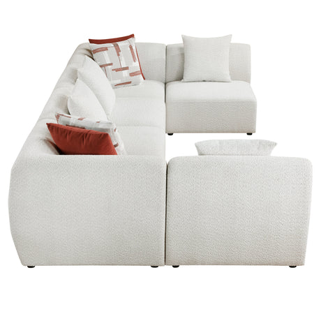 Franz Beige Chenille 6-Piece Modular Sectional by Homelegance at Eve Furniture