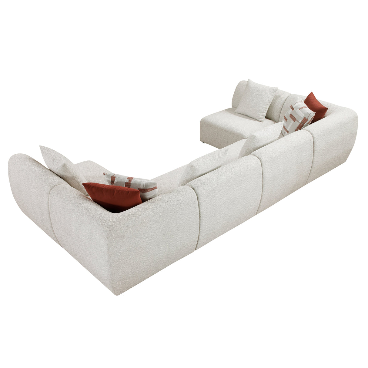 Franz Beige Chenille 6-Piece Modular Sectional by Homelegance at Eve Furniture