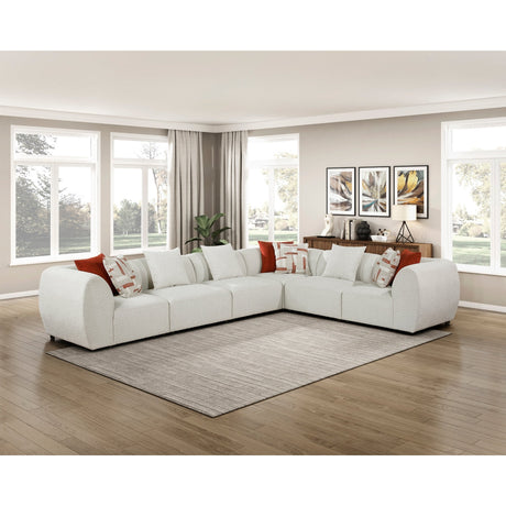 Franz Beige Chenille 6-Piece Modular Sectional by Homelegance at Eve Furniture