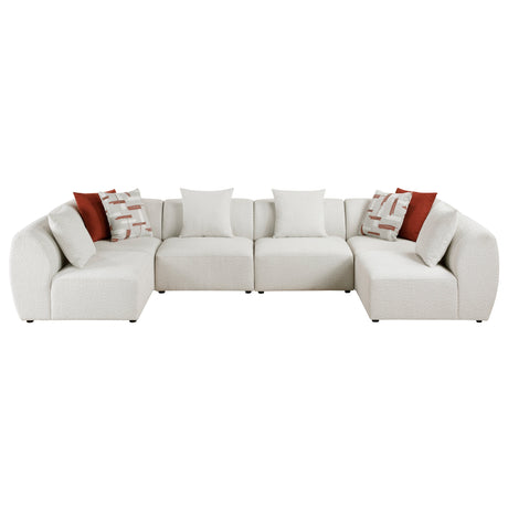 Franz Beige Chenille 6-Piece Modular Sectional by Homelegance at Eve Furniture